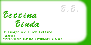 bettina binda business card